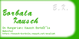 borbala kausch business card